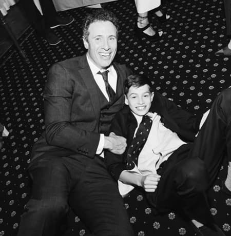 Chris Cuomo having fun with his son Mario Cuomo